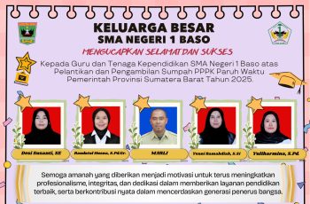 Selamat dan Sukses untuk SMA Negeri 1 Baso
