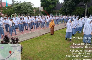 SMA Negeri 1 Baso Laksanakan Pagi Ceria dan Upacara Bendera pada Hari Pertama Semester Genap